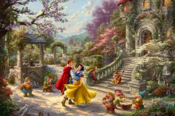 陽光の中で踊る白雪姫 トーマス・キンケード Oil Paintings